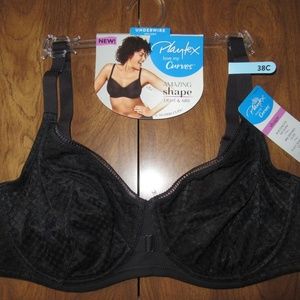 Playtex Love My Curve Balconette Black Bra NWT